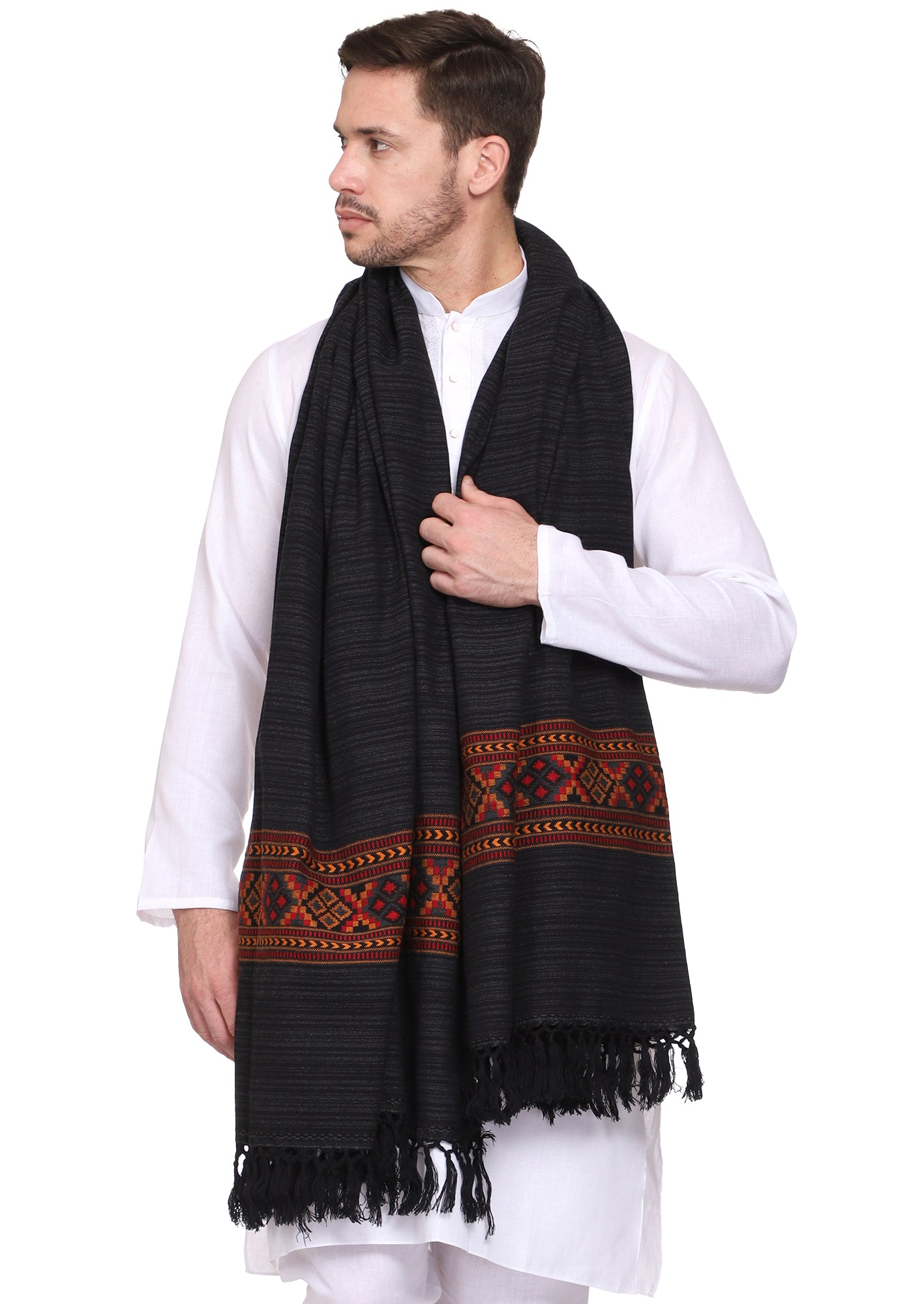 Black shawl for store men