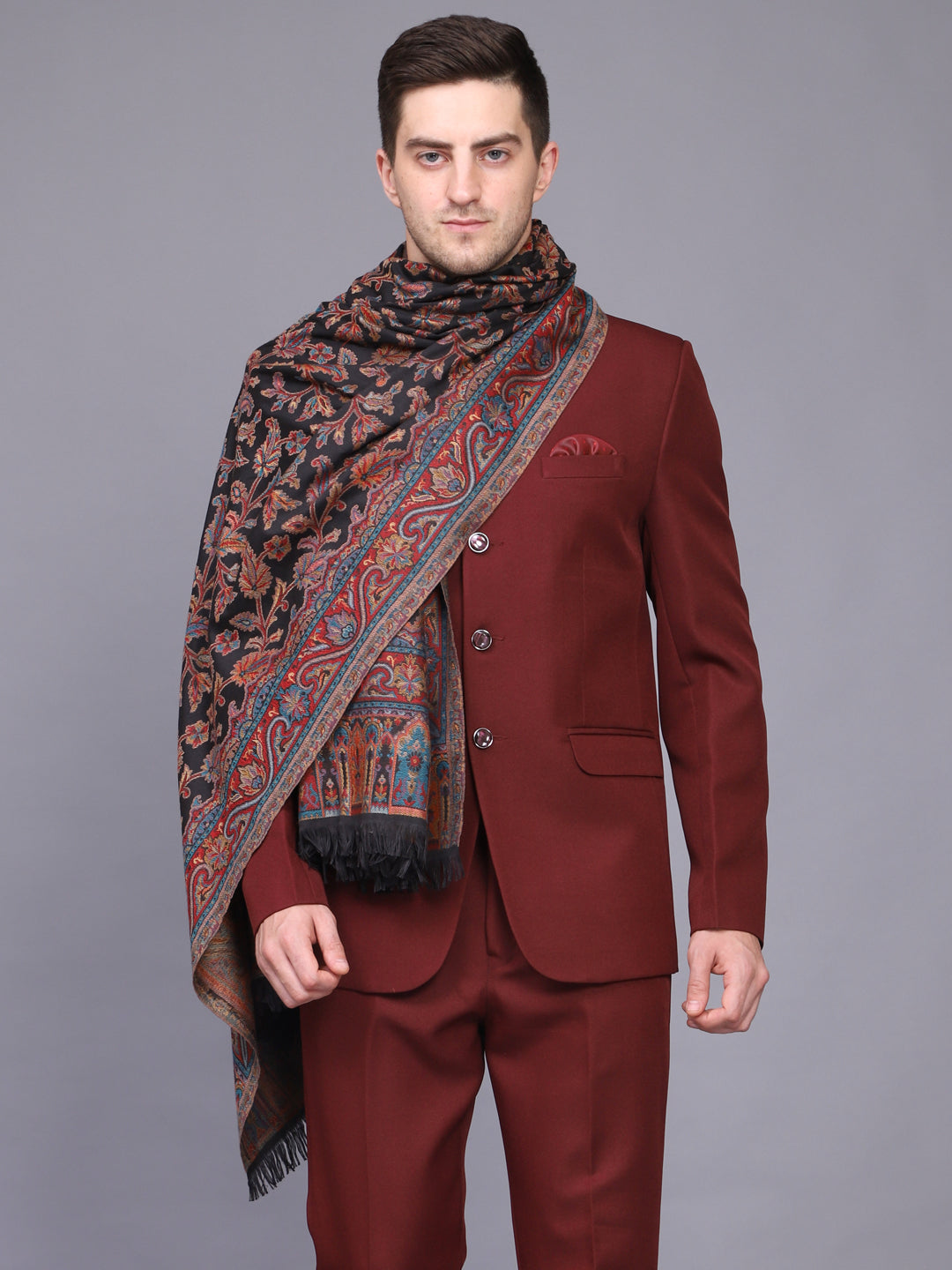 Woolen shawl best sale for men